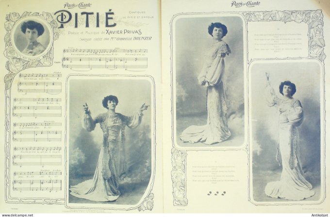 Paris qui chante 1904 n° 65 Drunzer Mayol Guilbert Vilbert Villepré Dufleuve