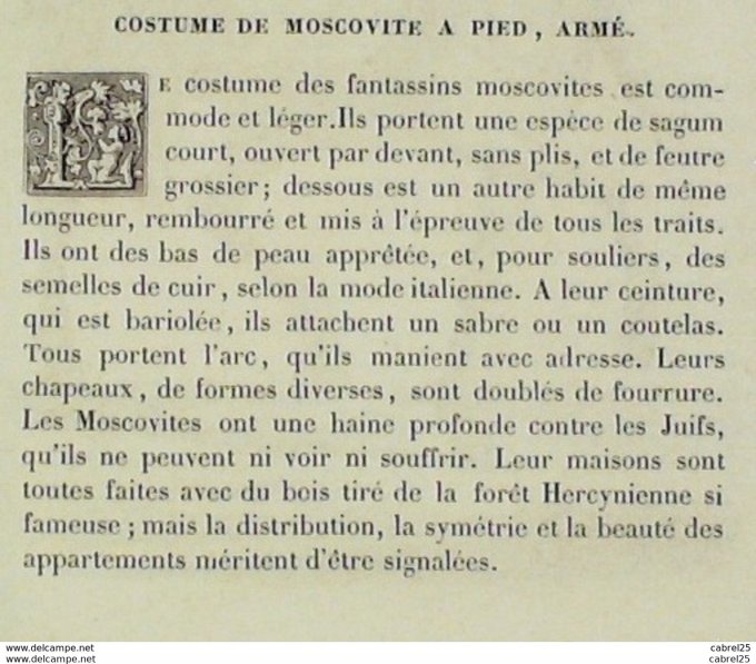 Russie Moscovite à pied arme 1859