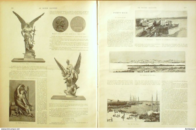 Le Monde illustré 1893 n°1906 Cuba Porto-Rico Portalezza San Juan Vannes Carnac Larmot Hennedont (56