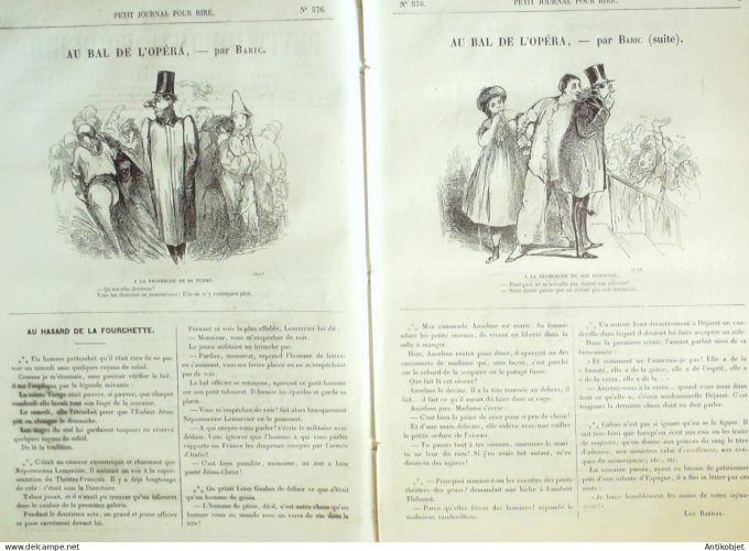 Petit journal pour Rire 1866 # 576 Au Bal de l'Opera Baric