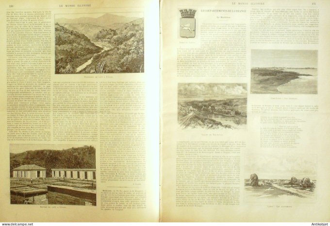 Le Monde illustré 1893 n°1906 Cuba Porto-Rico Portalezza San Juan Vannes Carnac Larmot Hennedont (56