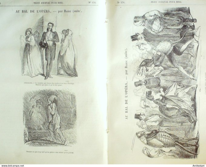 Petit journal pour Rire 1866 # 576 Au Bal de l'Opera Baric