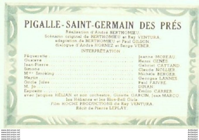 Mon Film 243 51-04-18 Pigalle St-Germain des Pres Jeanne Moreau