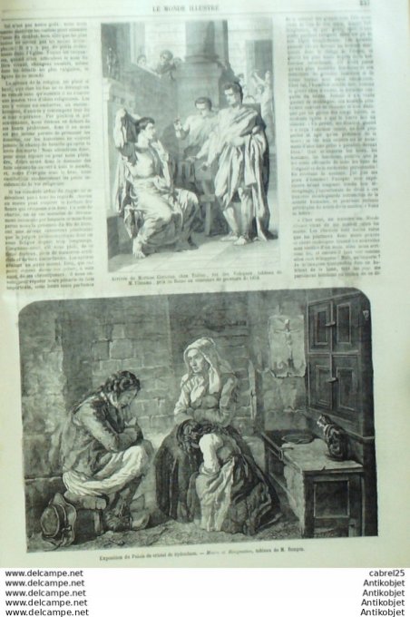 Le Monde illustré 1859 n°130 Belgique Bruxelles Maroc Constantinople Vincennes (94) Vesinet (78)