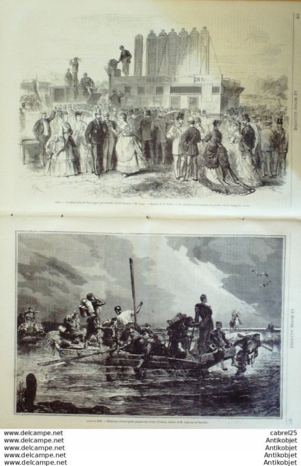 Le Monde illustré 1868 n°635 Cuba La Havanne Sibanicu Salpetriere Hôpital Angleterre Derby Epsom