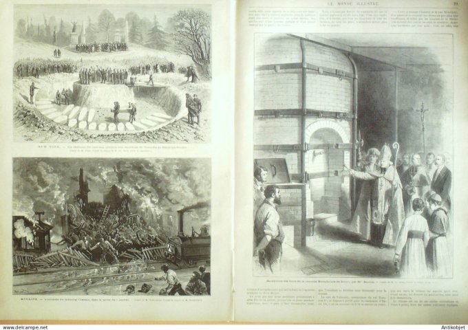 Le Monde illustré 1877 n°1031 Etats-Unis Brooklyn Moulins (06) Turquie Stamboul