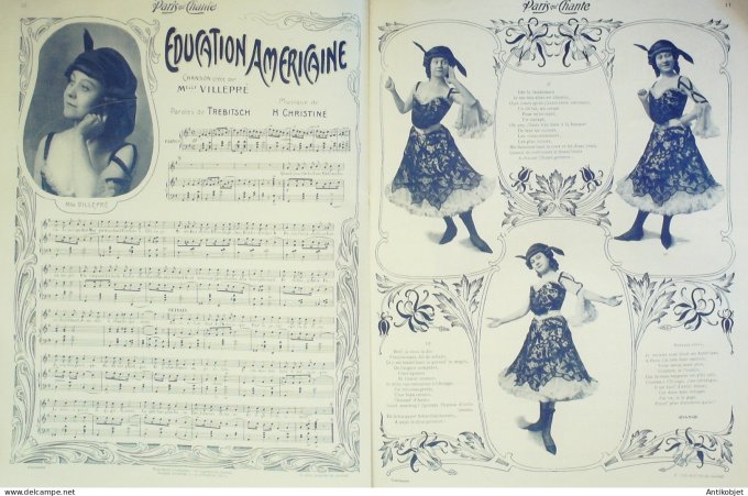 Paris qui chante 1904 #65 Drunzer Mayol Guilbert Vilbert Villepré Dufleuve