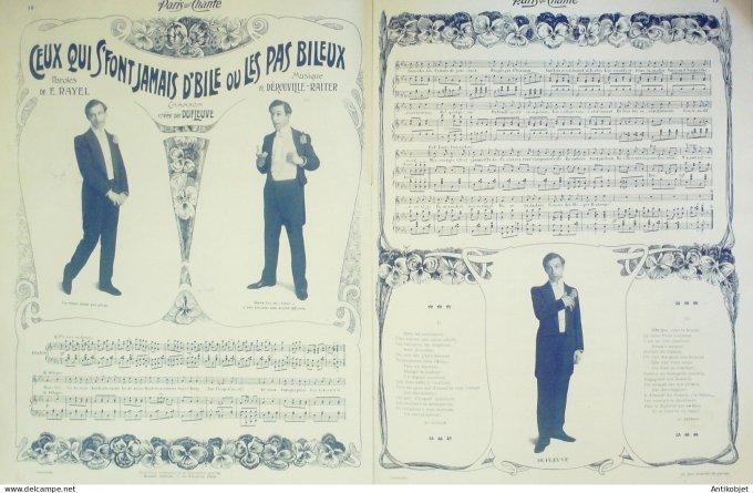 Paris qui chante 1904 n° 65 Drunzer Mayol Guilbert Vilbert Villepré Dufleuve