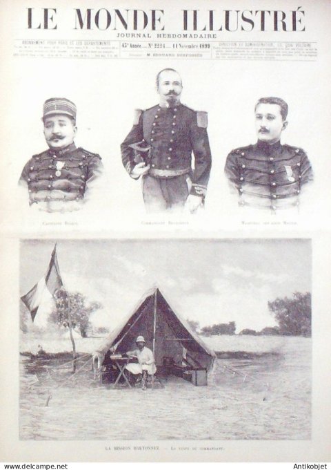 Le Monde illustré 1899 n°2224 Anvers Belgica Afrique-Sud Ladysmith mission Bretonnet Arcachon (33)
