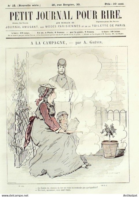 Petit journal pour Rire 1868 #   22 Croquis militaires Randon
