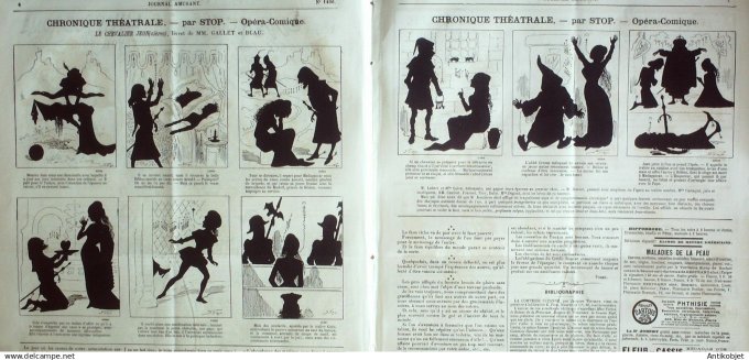 Le Journal Amusant 1885 # 1490 Le Chevalier Jeon livret de Gallet et Blau dessins Stop