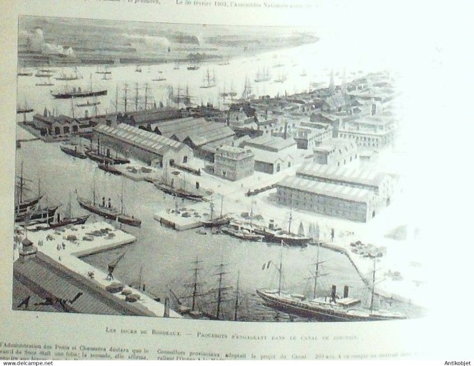 Le Monde illustré 1899 n°2224 Anvers Belgica Afrique-Sud Ladysmith mission Bretonnet Arcachon (33)