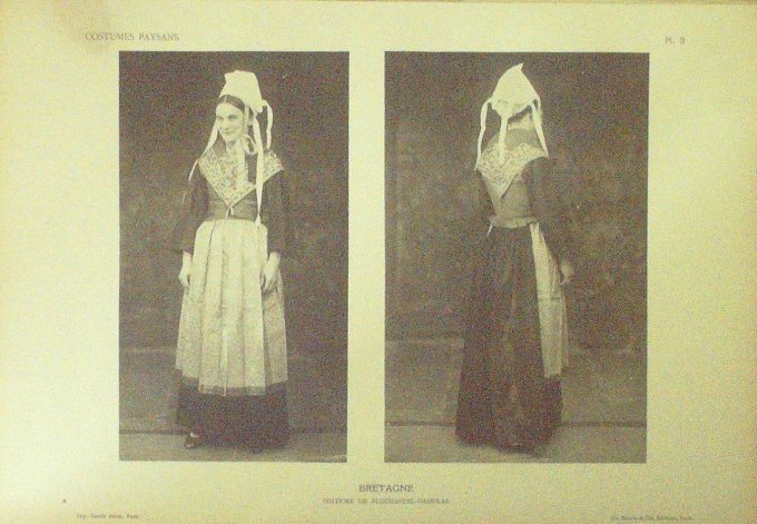 Bretagne Plougastel Daoulas Costume 1875