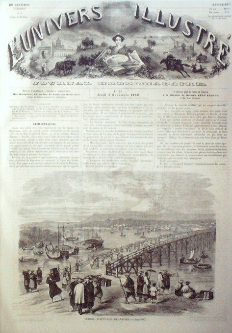 L'Univers illustré 1859 #  77 Jappon Yeddo Constantinople bachi-bouzouks Hamlet