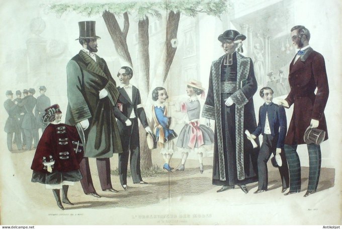 Gravure Mode Le Coupeur 1858- 3 (Old Fashion plate) Rare