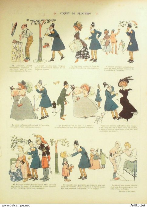 Le Rire 1908-04-11 # 271 Journal humoristique Ed.Originale Marchande de fleurs