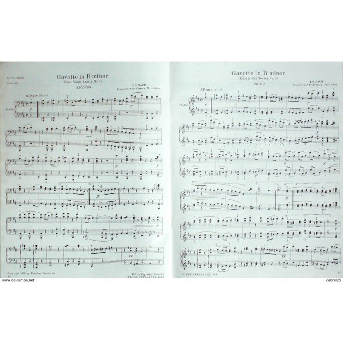 Etude Harp/Orgue 1954