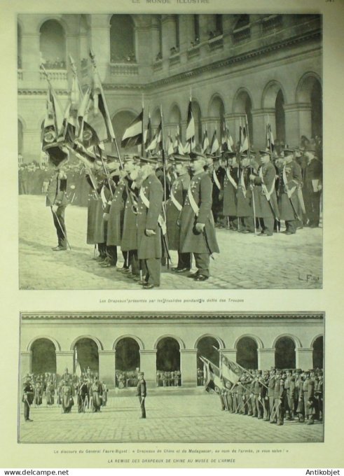 Le Monde illustré 1901 n°2328 Turquie Mahmoudié Smyrne Serbie Belgrade Drapeaux de Chine