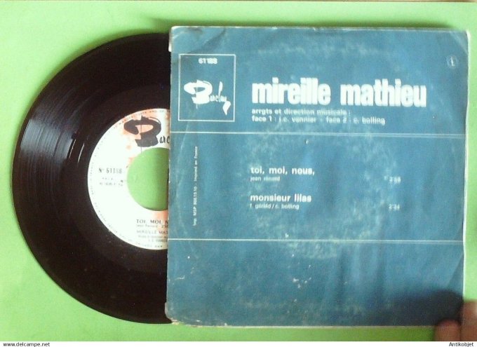 Mathieu Mireille 45T SP Toi moi nous 1970