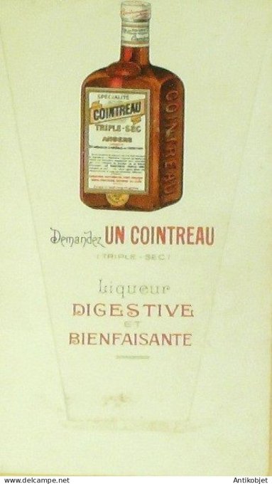 Menu banquet Ste Cecile 1912 publicite Cointreau
