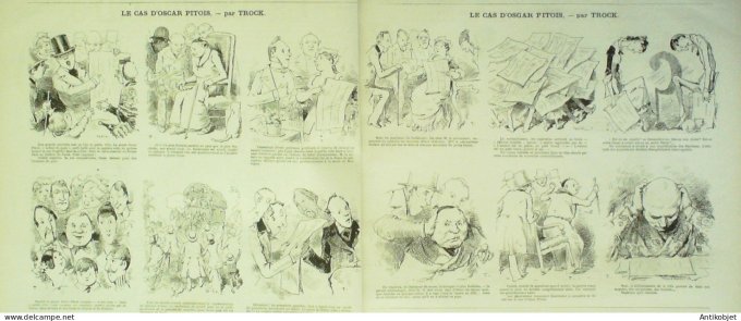 La Caricature 1880 #  47 Musée d'artillerie féminin Robida Oscar Pitois Trock Négro