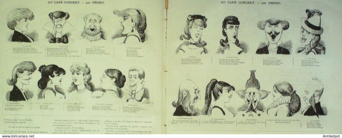 La Caricature 1880 #  47 Musée d'artillerie féminin Robida Oscar Pitois Trock Négro
