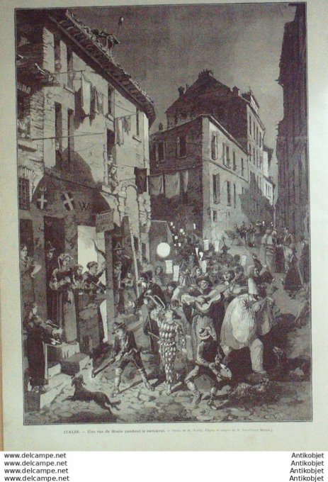 Le Monde illustré 1874 n°931 Belgique Bruxelles Mariage Princier Le Mans (72) Solesme (59) Italie Ro