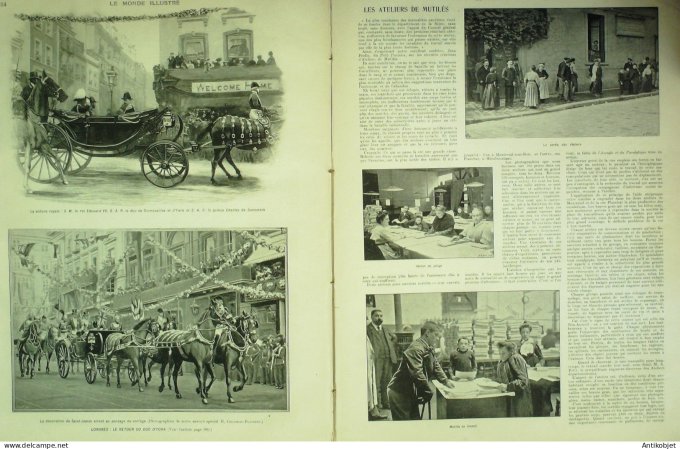 Le Monde illustré 1901 n°2328 Turquie Mahmoudié Smyrne Serbie Belgrade Drapeaux de Chine