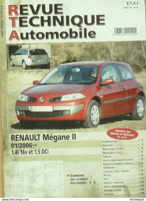 Revue Tech. Automobile 2008 n°B716 Renault Mégane II