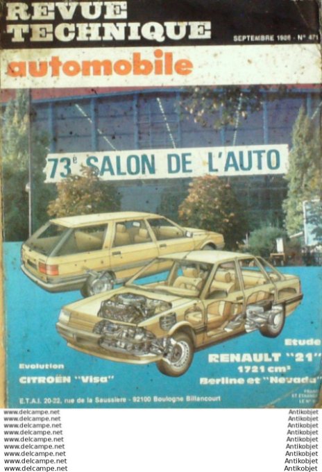 R.T Automobile Renault 21 & Nevada Citroën Visa   # 471