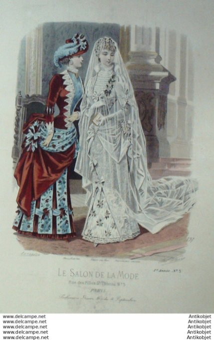 Gravure Mode Salon 1883 #  597 (Old Fashion plate)