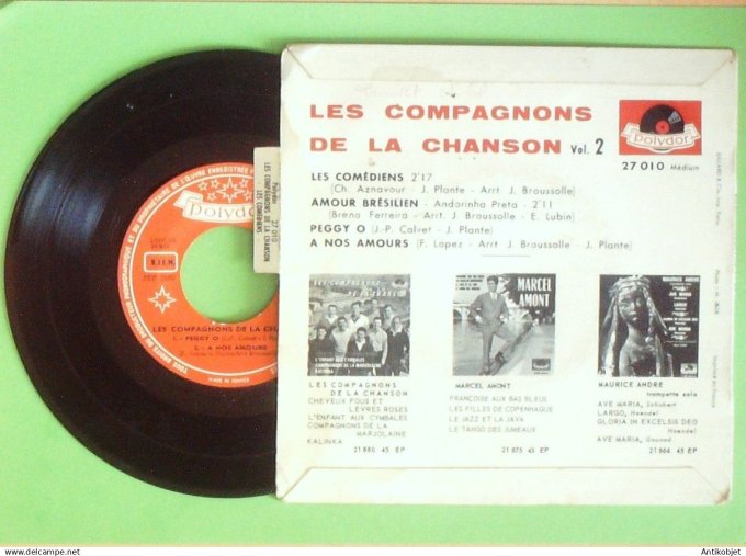 Les Compagnons de la chanson 45T EP Les comédiens (languette) 1962