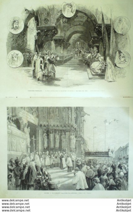 Le Monde illustré 1874 n°934 Espagne Lacar Lorca Roland Armeaia Hong Kong  Reims (51) Epées Charlema