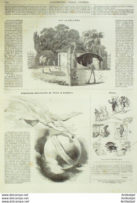 L'Illustration 1850 n°397 PFALZ SONNECK RHEINSTEIN (67) Allemagne MUNICH SATORY (78)