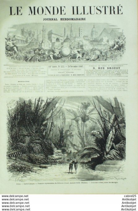 Le Monde illustré 1867 n°555 Strasbourg (67) Chasse Auc Chiens (45) Angleterre Ferndale Haïti Honolu