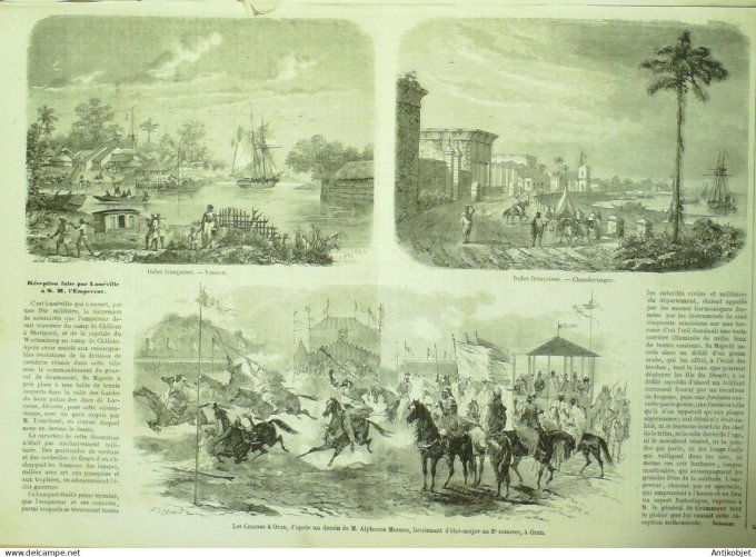 Le Monde illustré 1857 n° 26 Stuttgard Bruxelles Stuttgard Lunéville (54) Algérie Oran