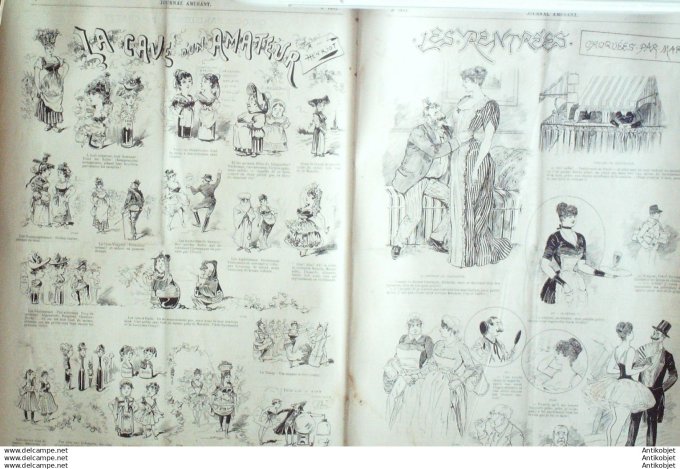 Le Journal Amusant 1891 # 1832 La cave d'un amateur par Henriot les rentrees croques par Mars