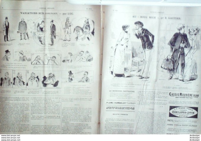 Le Journal Amusant 1891 # 1832 La cave d'un amateur par Henriot les rentrees croques par Mars