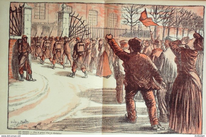 L'Assiette au beurre 1906 # 271 Rouges et jaunes Muller