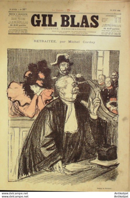 Gil Blas 1895 n°26 Michel CORDAY Camille StE CROIX