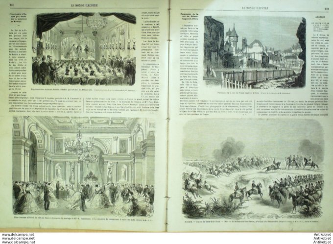Le Monde illustré 1865 n°415 Algérie Garat-Sidi-Cheik Si-Mohammed-Ben-Hamza Turquie Kémer-Alti Oajac