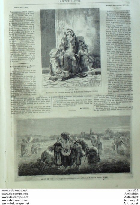 Le Monde illustré 1859 n°123 Place Vendome Chalonszurich Suisse Canons Autrichiens