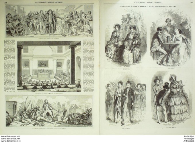 L'Illustration 1850 n°396 Belgique BRUXELLES Népal JUNG BOHADOOR Académie MEDECINE Dr PINEL LARREY