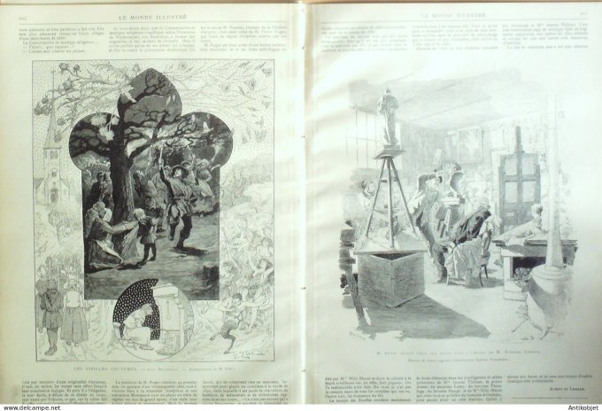 Le Monde illustré 1886 n°1513 Alphonse Daudet L'Orégon sauvetage Russes de Beloï au laboratoire de P