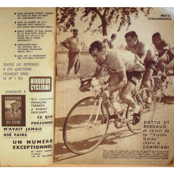 Miroir Sprint 1961 #  787a 3 Juil Dotto Bergaud Forestier Planckaert Stablinski