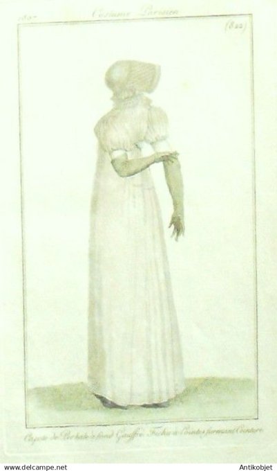 Costume Parisien 1807 # 822 (eau forte) Fichu à pointes