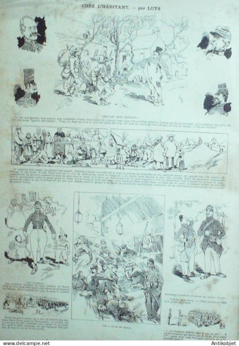 La Caricature 1882 #144 Surveillance des réservistes mariés Robida Loys Casablanca