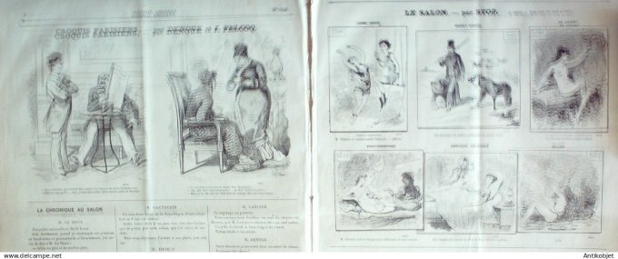 Le Journal Amusant 1880 # 1238 Nos troupiers en robe de chambre par Randon