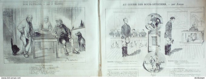 Le Journal Amusant 1884 # 1469 La cour d'amour tenue a l'Eden theatre par Mars,