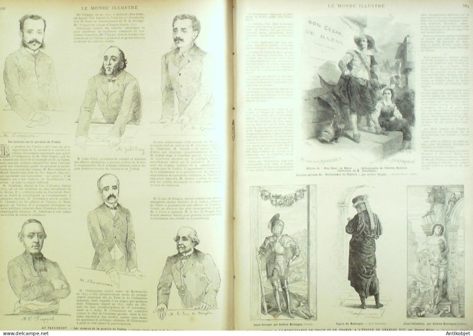 Le Monde illustré 1884 n°1447 Saint-Malo (35) Saint-Casimir Angleterre Londres sacre Charles V